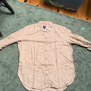 (Bin 6)  Gap soft cotton button up flannel-S